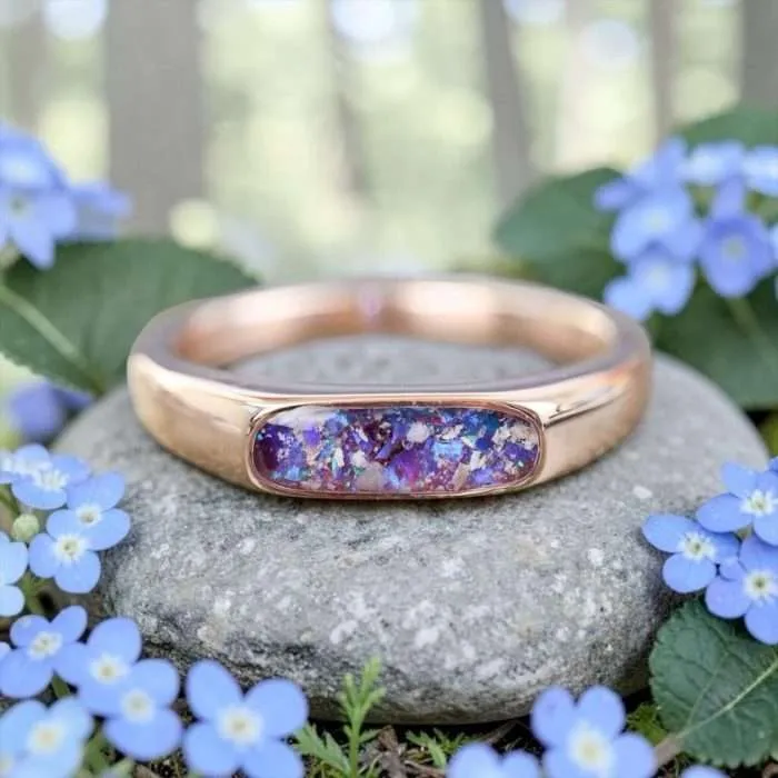 Resin “Brookelyn” Ring • Unisex Cremation Ash Band Ring