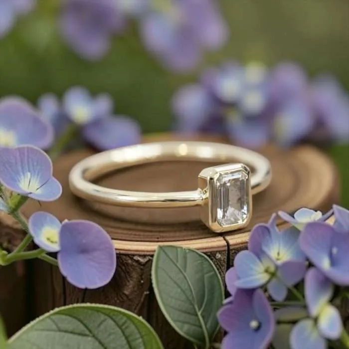 The “Cher” Ring • 4x6mm Stacking Cremation Ring for Ashes