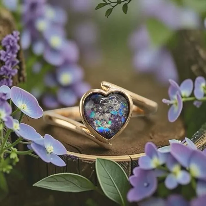 The “Freya” Ring • Bypass Band Cremation Ring for Ashes