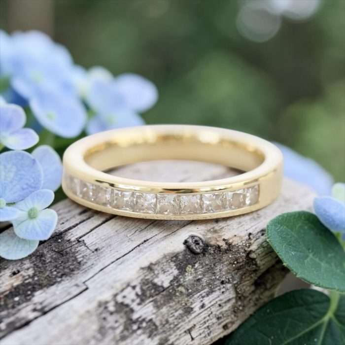 The “Penni” Ring • Princess Cut Cremation Ring for Ashes