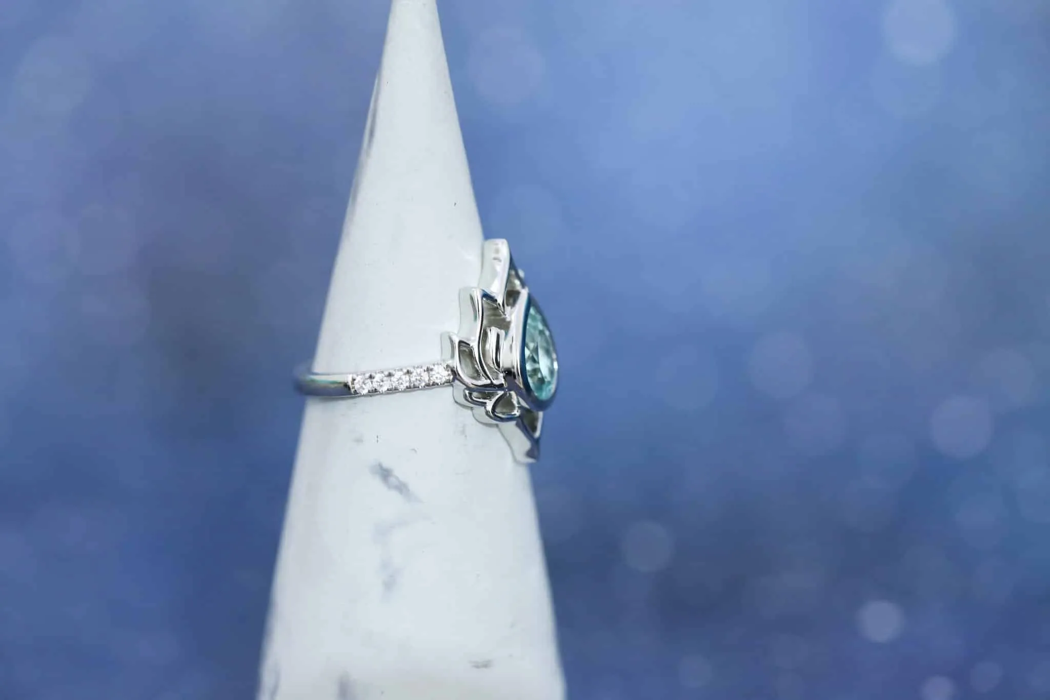The “Lotus” Ring • Lotus Blossom Cremation Ring for Ashes