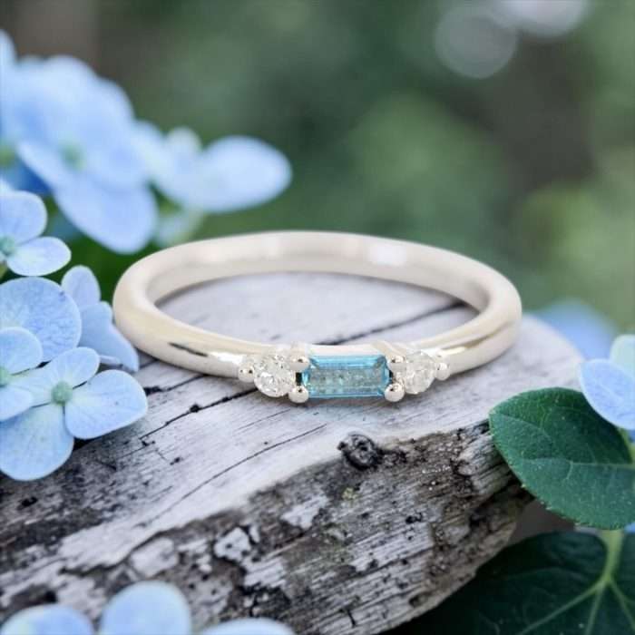 The “Lola” Ring • Dainty Baguette Stacking Ring