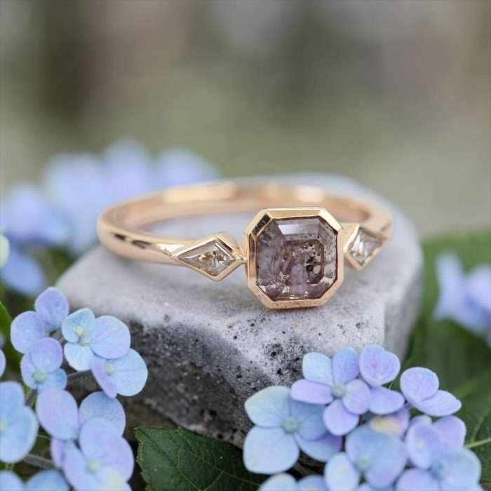 The “Gia” Ring • Kite Accent Stone Cremation Ring for Ashes