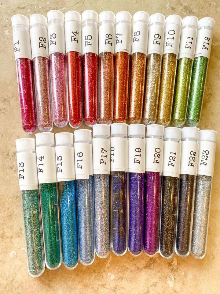 Glitter Colors for Cremation Jewelry