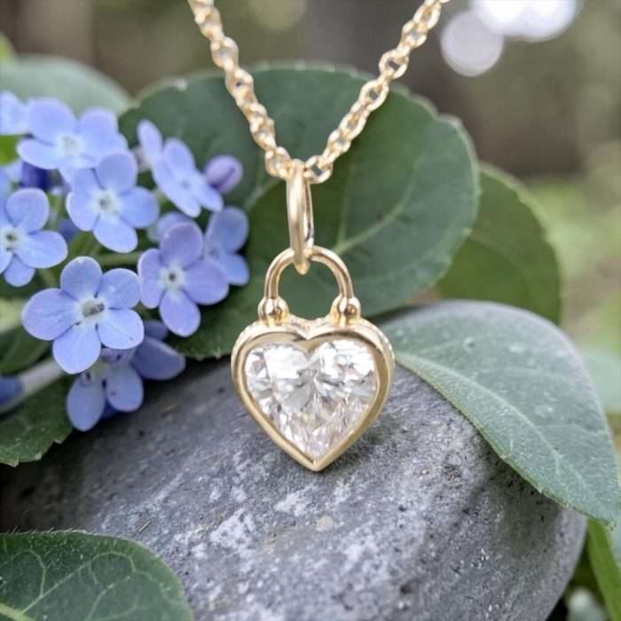 The "HeartLock" Necklace • Lock Shaped Pendant for Cremation Ashes