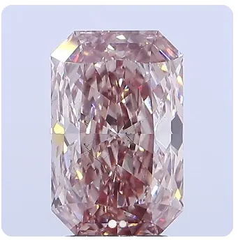 Diamond #1 Radiant 3.05 SI1 Fancy Brownish Pink 10.93x7.02x4.51mm