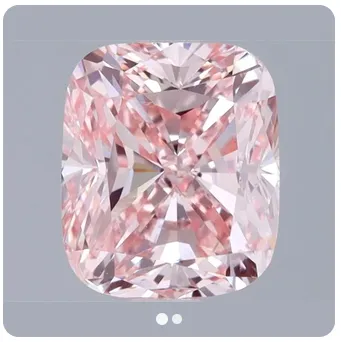 Diamond #19 Cushion 2 VS2 Fancy Intense Pink 7.50x6.36x4.85mm
