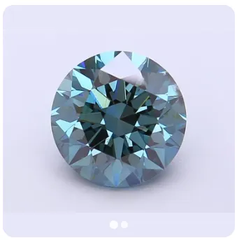 Diamond #5 Round 3.05 SI1 Fancy Vivid Greenish Blue 9.15 - 9.19 x 5.81mm LG700508397