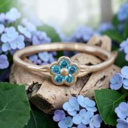 Sample Sale • Sterling Size 9 with Blue Topaz CZ