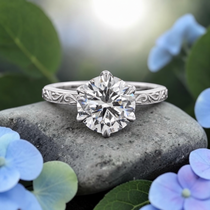 Sterling Silver and 3 Carat Lab Diamond Group Special Sale