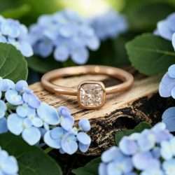 Sample Sale • Cher Ring • Rose Gold • Size 7 • Lab Diamond Stacking Ring for Cremation Ring for Ashes